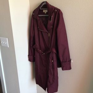 Michael Kors burgundy trench coat